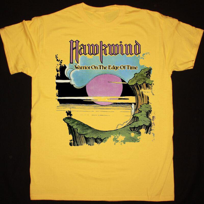HAWKWIND WARRIOR ON THE EDGE OF TIME Футболка Желтая Все размеры Рубашка Унисекс Футболка