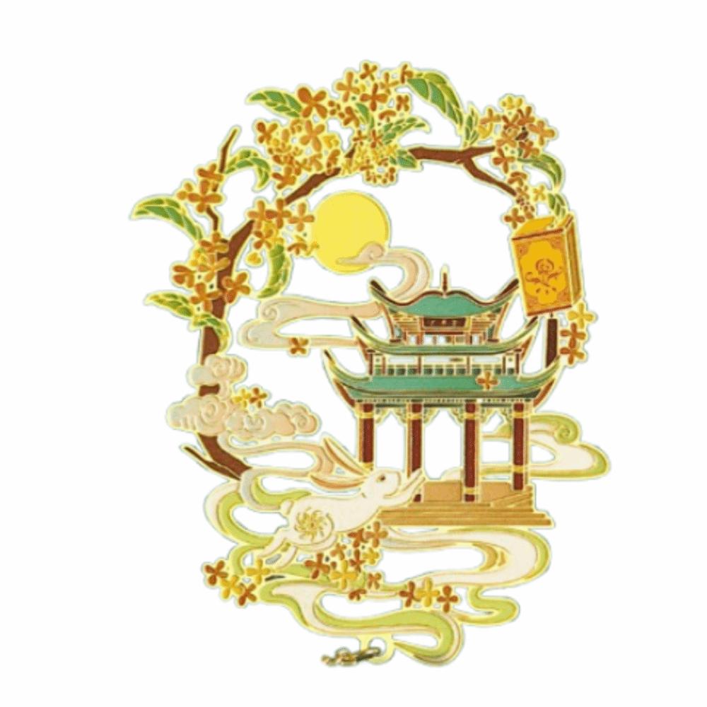 Кисточка-подвеска Закладка с китайскими зверями Креативная металлическая закладка Аксессуары для книг