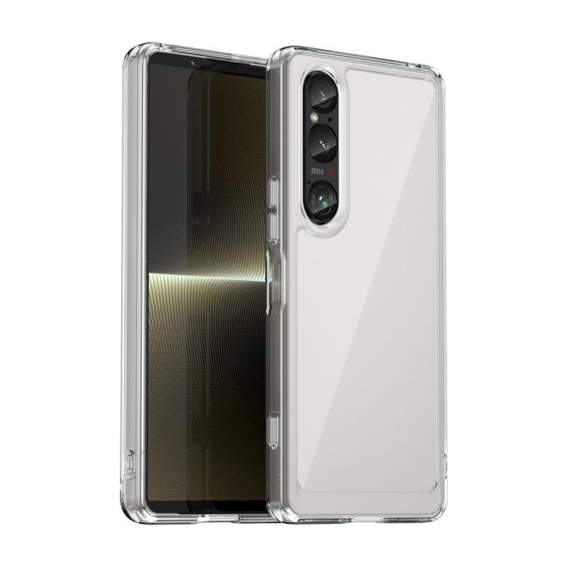 Прозрачный цветной чехол TPU для Sony Xperia 1 10 VI 5 V защитный чехол прозрачный противоударный чехол с полной защитой