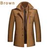 Winter Trench Coat for Men Fashion Mens Jackets Version of Woolen Men's Jacket Double Collar Warm Woolen Coat