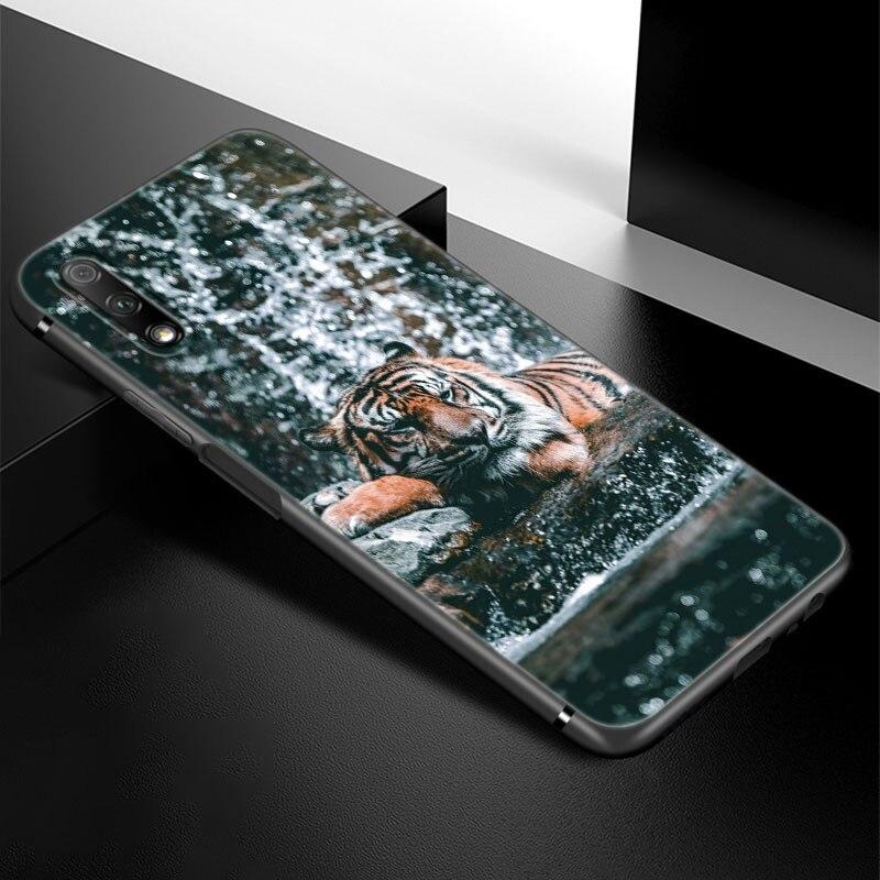 Чехол для телефона Lion Tiger Animal для Huawei Honor 7A 8A 9X 20 Pro 8 10X Lite 9A 8C 9C 20E 7S 8S 20S 8X 10i 20i 30i Мягкий черный чехол