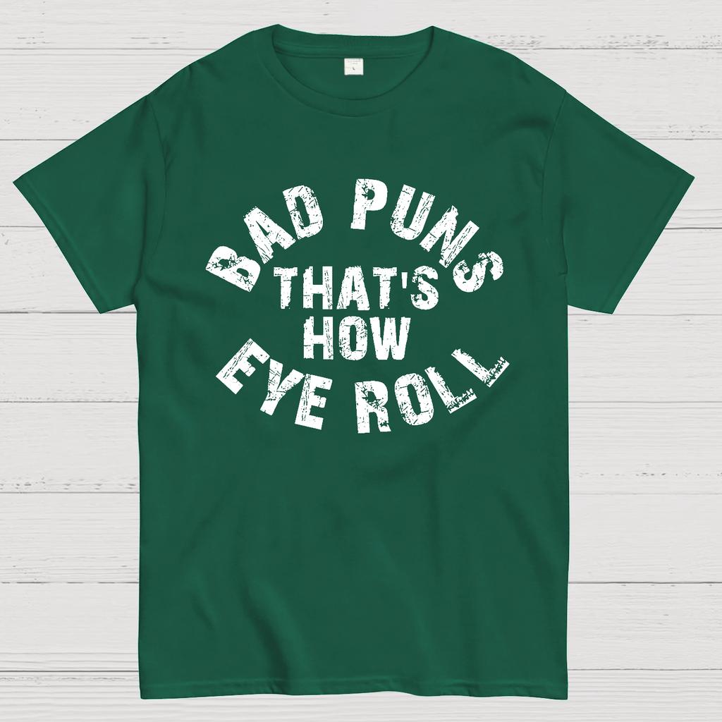 Bad Puns Eye Roll Cotton Summer Casual Cool Loose T-Shirt