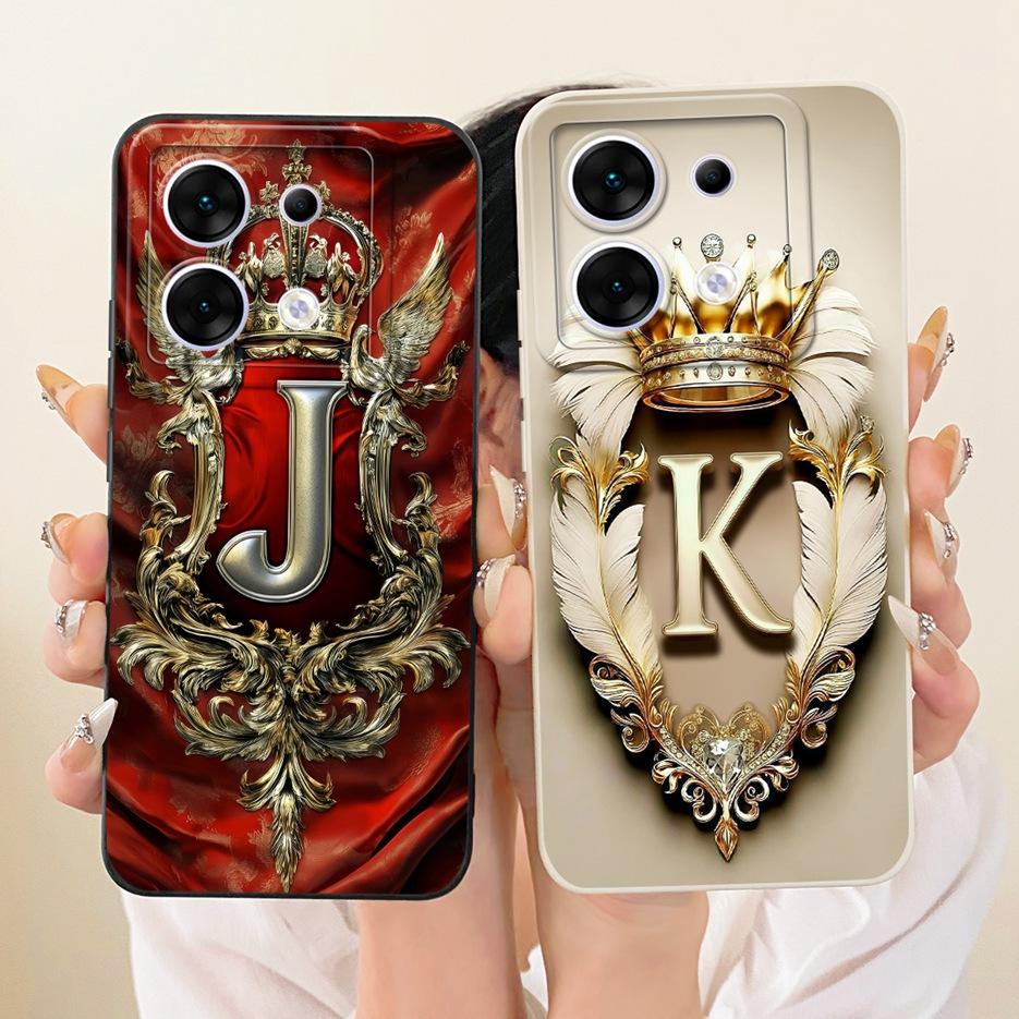 Чехол для Infinix Zero 30 5G X6731 Крутая Корона Буквы Чехол Мягкий ТПУ Чехол для Телефона Для Infinix Zero 30 4G X6731B Zero30 Fundas Coque