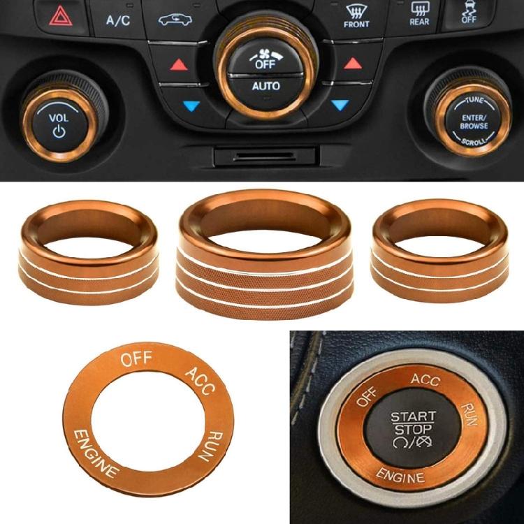 Switch Cover Trim for Challenger- 15-21 Auto Center Console Knob Radio Knob Ring