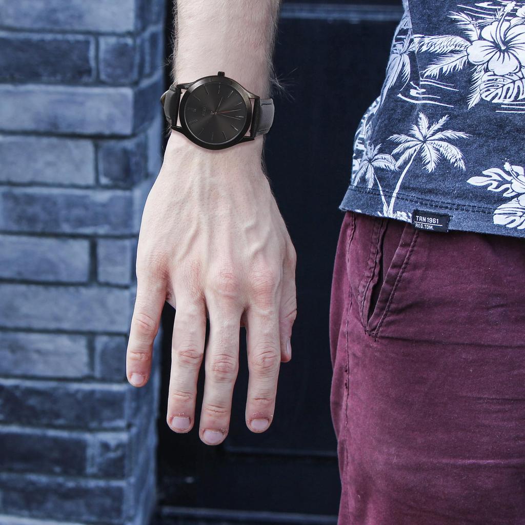 BUREI Analog Quartz Leather Makes a Great Gift Men's Watch, Waterproof, Popular, Simple, Stylish, Business, Casual, Strap,