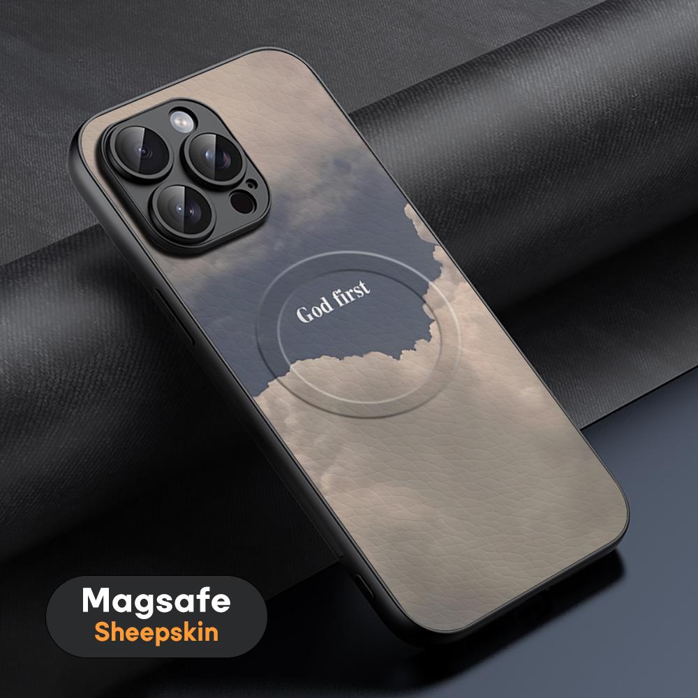 Jesus Christ sacred God Phone Case For iPhone 17 16 15 14 13 12 11 Plus Pro Max  High-end Luxury Magsafe Sheepskin