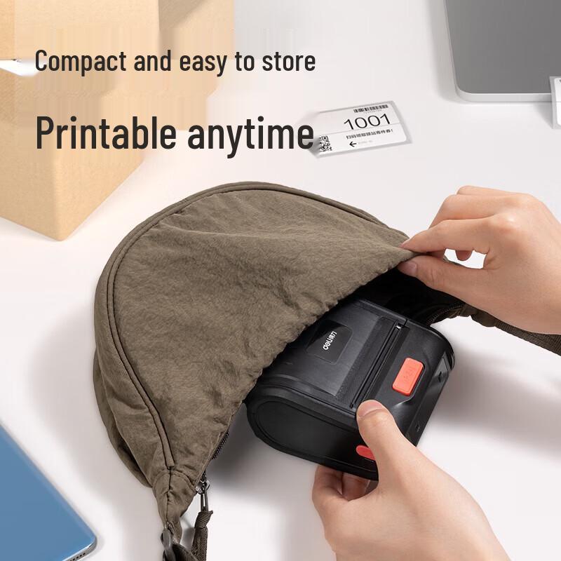 Deli GE365W Portable Bluetooth Thermal Label Printer CN plug (adapter included)