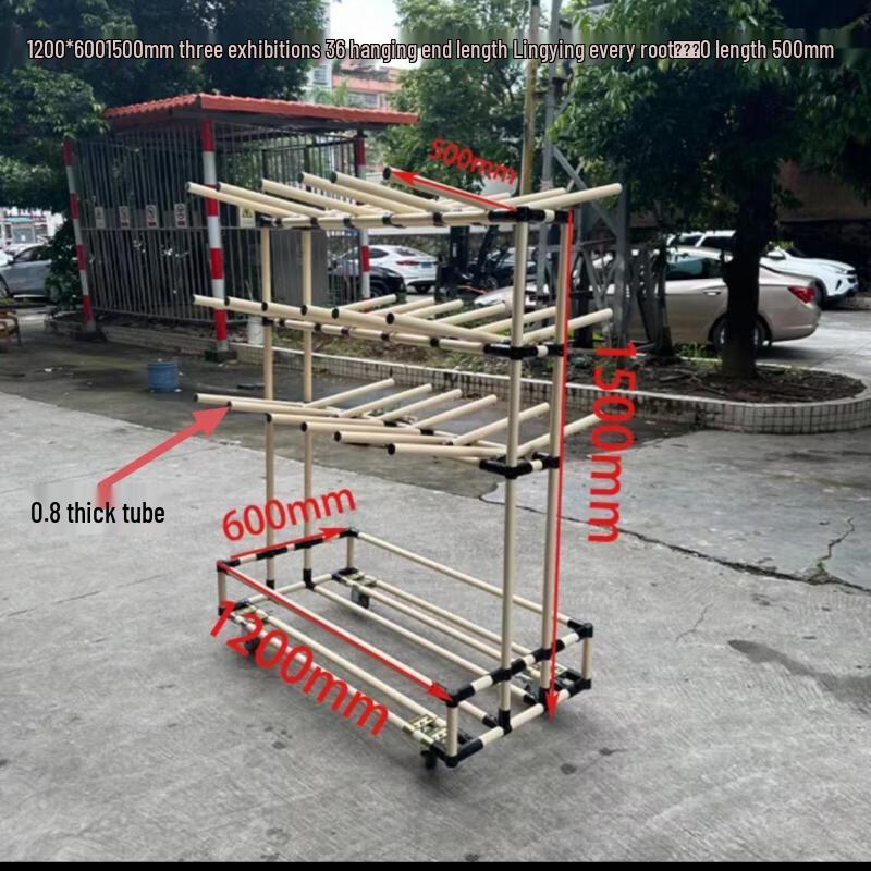 3-Layer 36-Hook Cable Wire Harness Hanging Rack