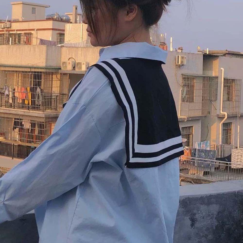 Лоскутный черно-белый шарф, солнцезащитный, шерстяной, шарфы, блузка, плечи, ложный воротник, осень/зима