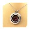 Pierres et Minéraux. Collier Grenat Rhodolite brut. Modèle Sablier Sphérique.
