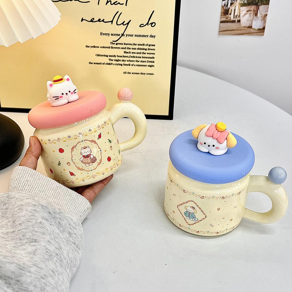 Кружка Щенок Керамическая Милая Чашка для Воды Бытовая Детская Кружка для Молока Высококачественный Сувенир Подарок на День Рождения