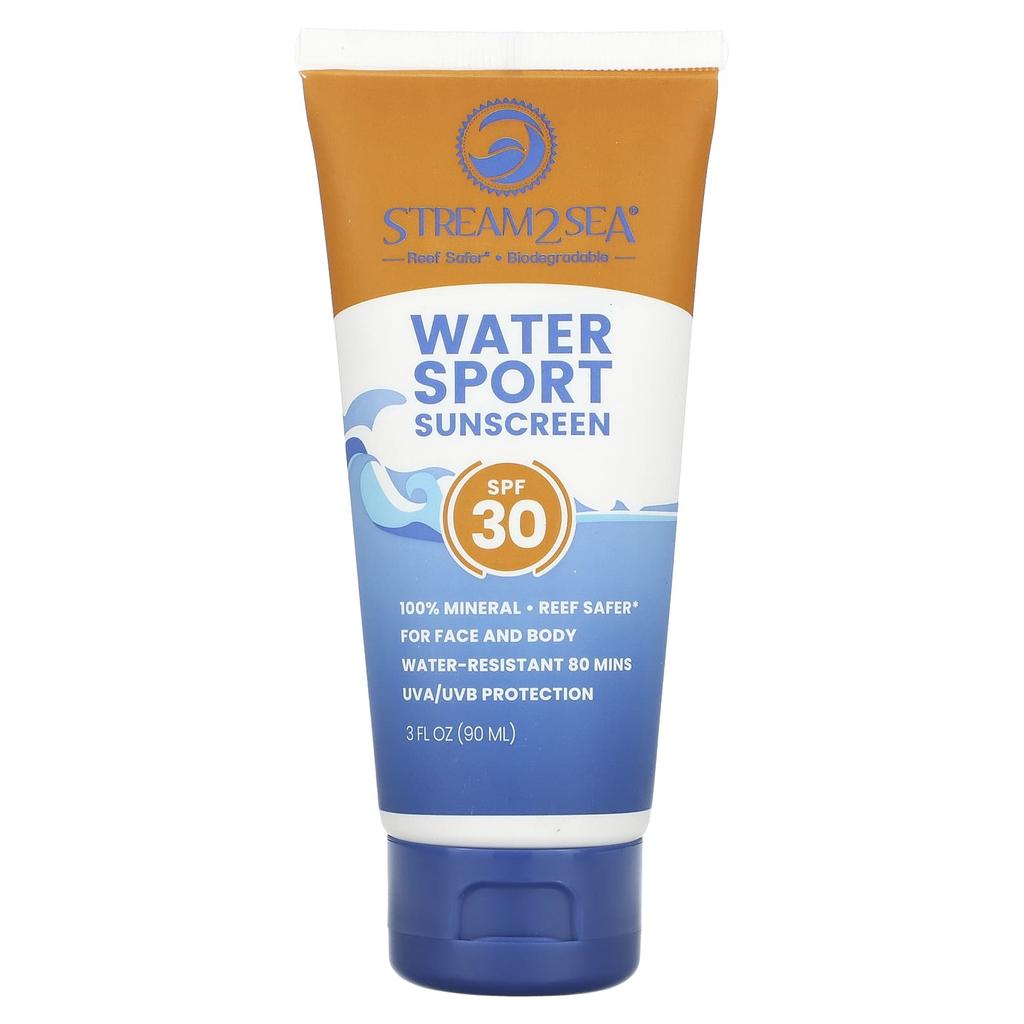Stream2Sea Water Sports Sunscreen, Spf 30, Fragrance Free, 90Ml (3Fl Oz)