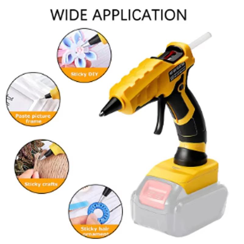 Беспроводной клеевой пистолет 50 Вт Для аккумуляторов Makita DEWALT Milwaukee 18 В С 20 шт. клеевых стержней 7 мм Электрический инструмент для ремонта