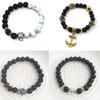 Новый браслет из вулканического камня с бусинами и дизайном в виде головы льва и слона