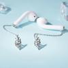 1 Pair Stainless Steel Anti-Lost Earphone Holder Clip Earrings For Airpods 1 & 2 & Pro 3 Wireless Earrings Jewerly