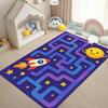 Car Race Track Pattern Non-Slip Area Rug Soft Educational Floor Mat for Bedroom Playroom Traffic Learning Carpet Home Decor Mat