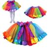 Многоцветный подарок для девочки принцессы фатиновое танцевальное платье радужная юбка-пачка для малышей