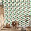 Toucans Wallpaper Green and White for Living Room and Bedroom 50x1000