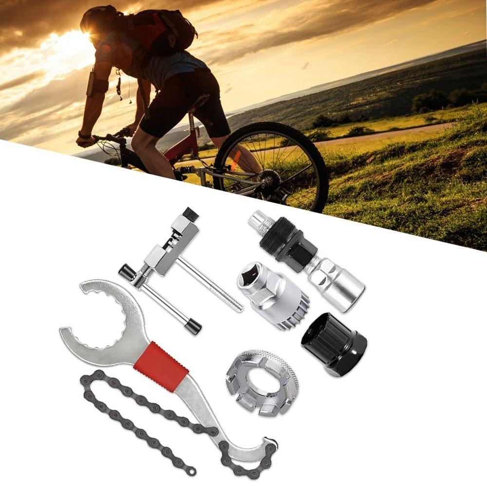 6PCS Multi-Function Bike Tool Kit Steel Chain Wheel Tool Kit Bottom Bracket Service