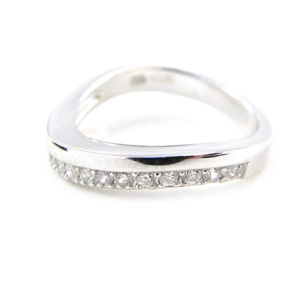 Серебряное кольцо "Богиня" белое серебро (родий) - 4 мм