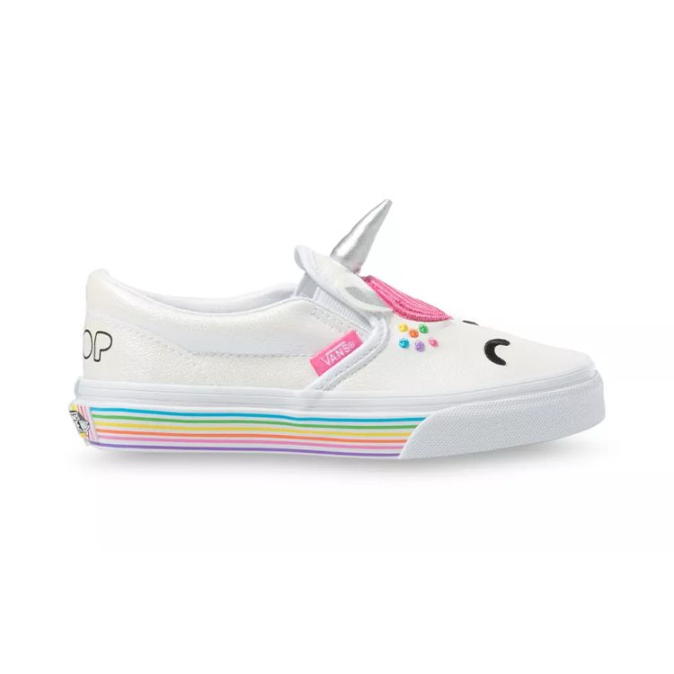 Vans Classic Karla Unicorn Low Top Kids Skate Shoes Kids Skate Shoes White Pink VN0A54EV2JQ