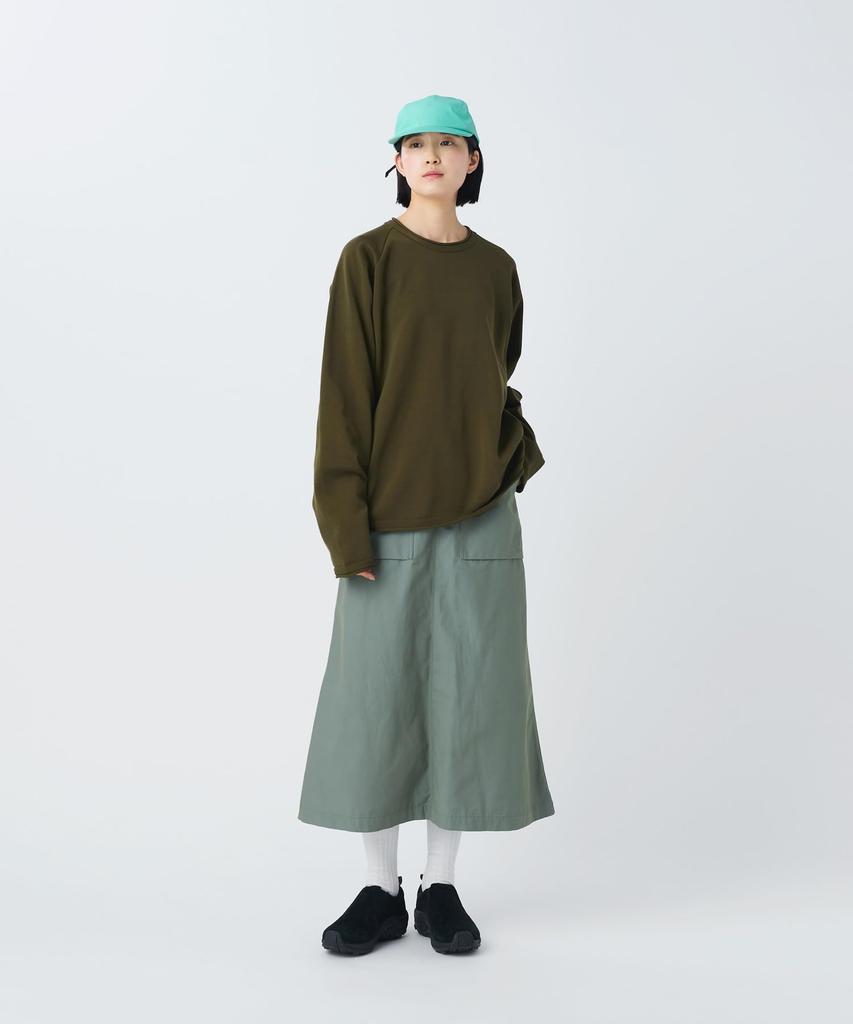 Snow Peak Knit Pullover Knit Sweater Cut and Sew Long Sleeve DARK OLIVE M Water-Repellent KN-26SU001 T-Shirt Men's Women's