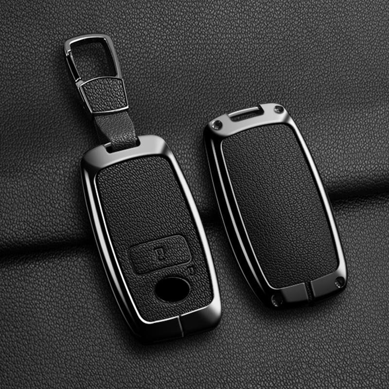 Zinc Alloy Leather for Toyota Yaris Ativ Raize Veloz Avanza Rush Perodua Daihatsu Malaysia Remote Key Case Cover Accessories