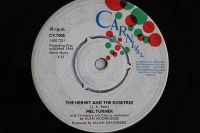 7-дюймовая пластинка MEL TURNER - Hermit And The Rosetree / What's Th CV7005 CARNIVAL UK Soul/Funk Б/у