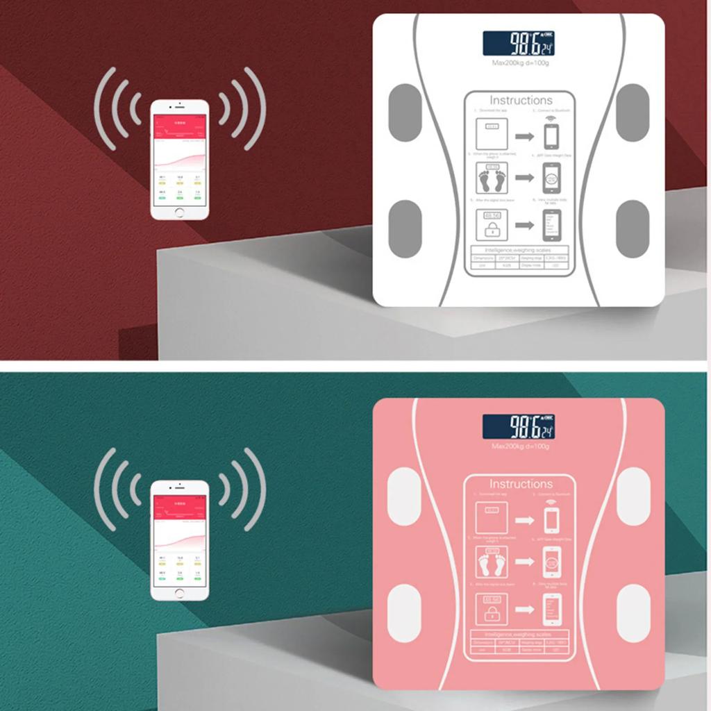 1 Smart Electronic Scale with LCD Display, Accurate Weight Measurement, Battery Powered (excluding Battery)