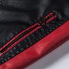 Men Coat Contrast Colors Stand Collar Motor Slim Vintage Classic Faux Leather Jacket for Biker