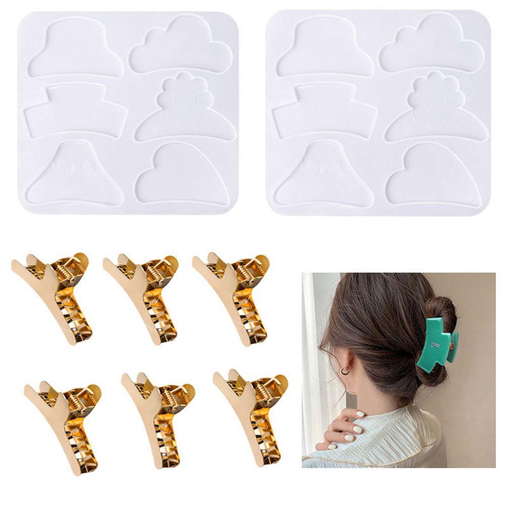DIY UV Crystal Epoxy Hairpin Grasping Clip Silicone Mold Claw Clip Mould Hair Clamps