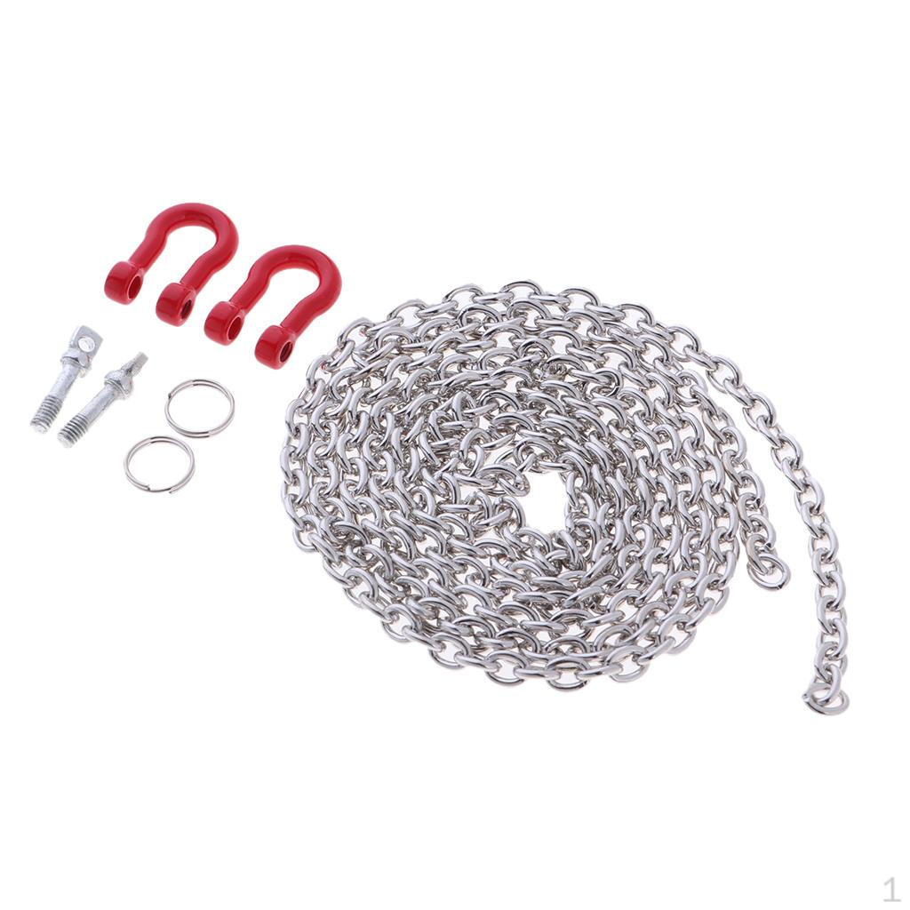 1/10 RC Trailer Chain Pull Rope For Axial SCX10 90046 D90 Buggy Accessories