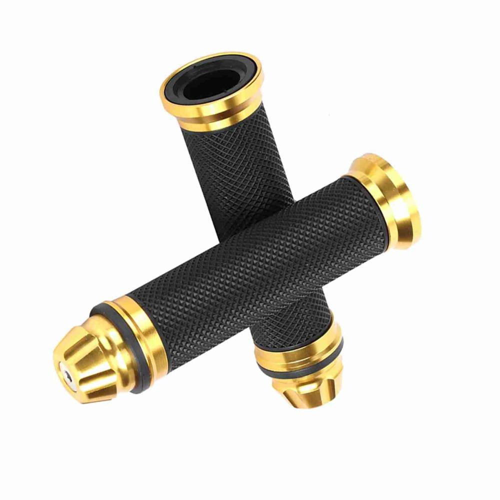 2pcs CNC Machined Motorcycle Handlebar Grips 7/8" Diameter Bicycle Handlebar Grips Road Riding