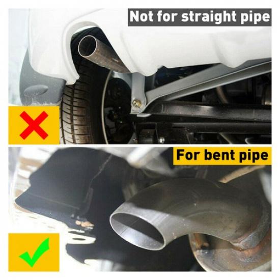 Car Dual Rear Exhaust Pipe Tail Muffler Tip Auto Accessories Replace Kit Chrome