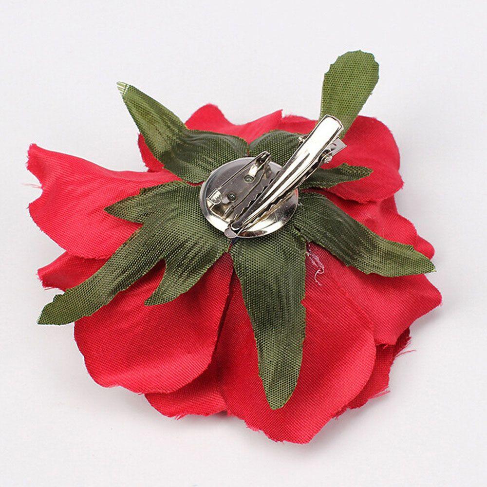 Accessories Bridesmaid Women Rose Flower Hairpin Brooch Hair Clip Wedding