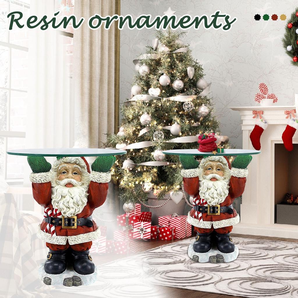 Санта-Клаус Поднос Официанта Скульптура Изделия Из Смолы Украшение Домашнего Рабочего Стола Украшение
