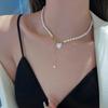 Сладкое Сердце Любви 100% Натуральный Барочный Пресноводный Жемчуг 14K Позолоченная Женская Цепочка На шею Для Женщин Подарки Не тускнеет