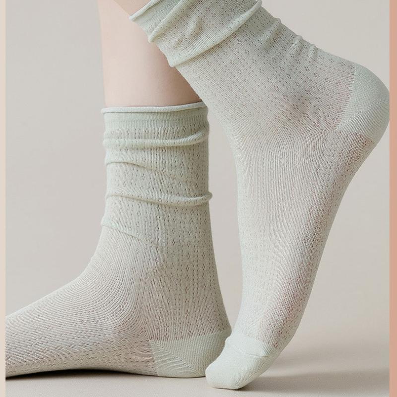 5 пар/комплект женские носки весна-лето Harajuku однотонные носки женские хлопковые дышащие носки средней длины Calcetines Mujer новые