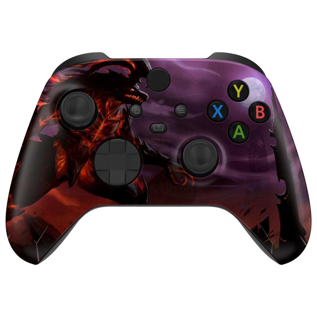 Кастомный корпус для Xbox Series с умеренно покрывающей лицевой панелью для Xbox Series и Xbox Core, не X/S от eXtremeRate, вдохновленный хоррором