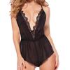 Женское нижнее белье Babydoll, сексуальное кружевное сетчатое прозрачное нижнее белье, комплект платья с открытой промежностью