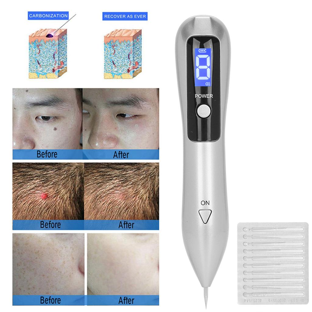 Ручка для удаления родинок 9 скоростей Регулировка Удаление темных пятен веснушек с синим светом