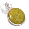 Швейцарский Зеленый Опал Драгоценный Камень 925 Стерлинговое Серебро Ювелирное Изделие Подвеска 1,85"
