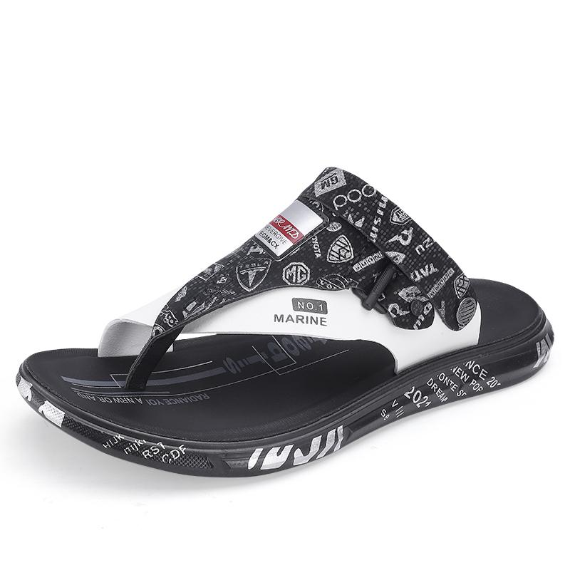 Модные летние новые мужские шлепанцы мужские тапочки для дома уличные тапочки мягкая толстая подошва домашняя обувь пляжные тапочки шлепанцы
