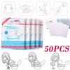 50Pcs Portable Disposable Toilet Seat Cover Mat Waterproof Toilet Seat Cushion Paper For Travel