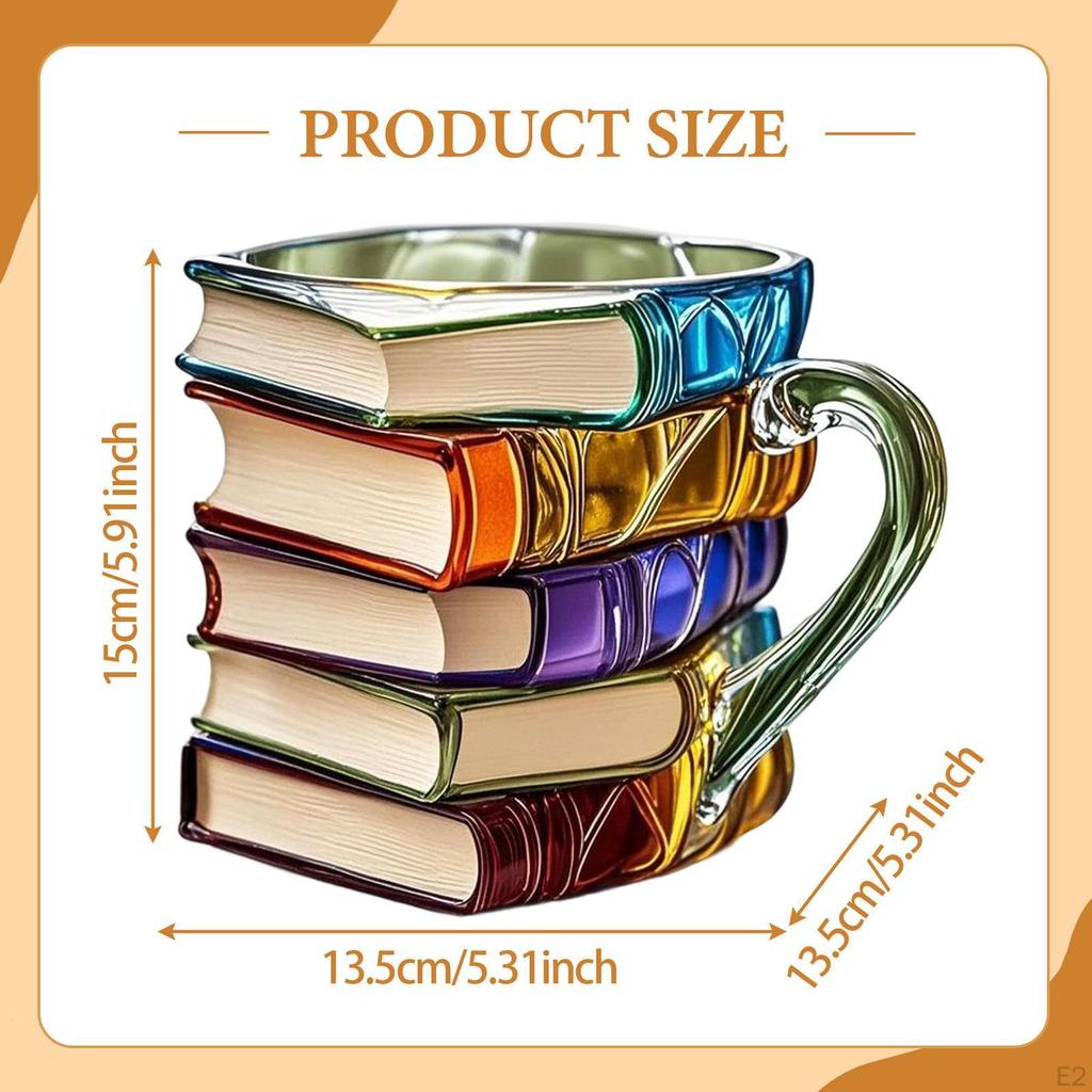 3D Расписанная Книжная Кружка Кофейная Чашка для Библиотекаря Учителя