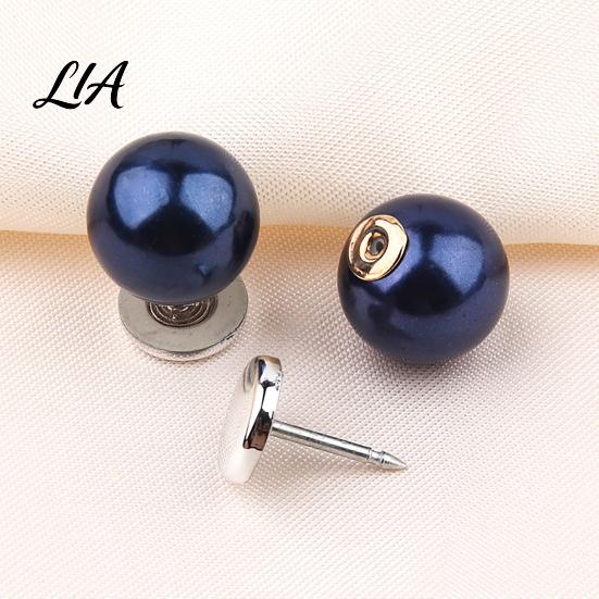 Cardigan Closure Fasteners 5Pcs Fake Pearl Buttons for Clothing, Removable Decorative Brooch Pins, No Invisible Clothing Sew Safety Pins Shirt