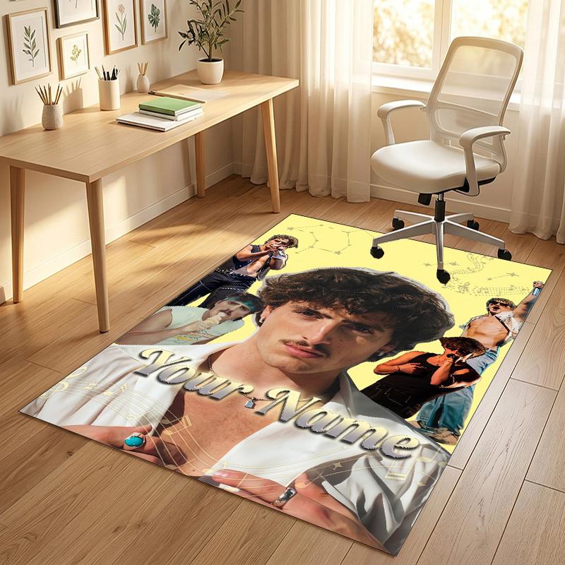 Personalized Crystal Velvet Carpet,Benson Boone Custom Printed Name, Plush Area Rug For Home Indoor Decor