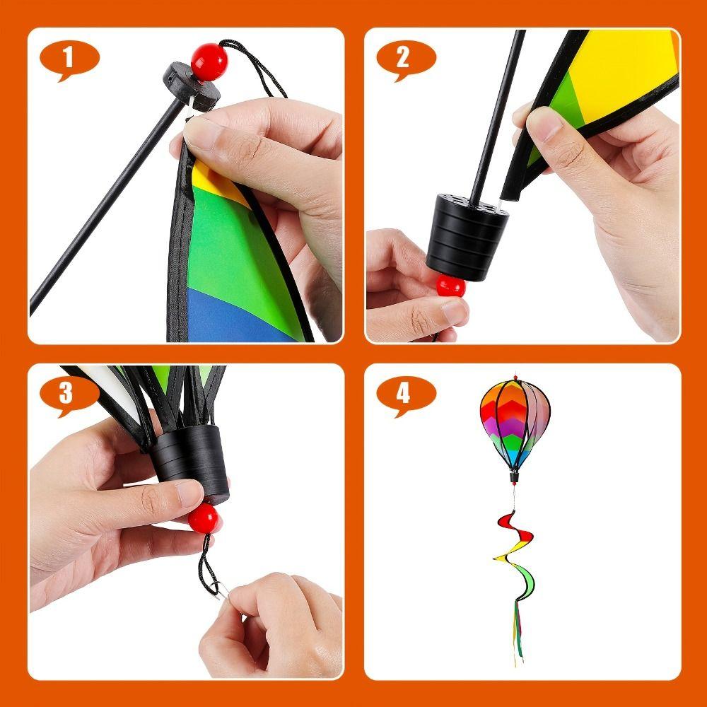 Воздушный шар в полоску Wind Spinner Wind Chime Детские игрушки для детского сада
