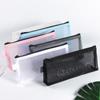 Women Mesh Transparent Cosmetic Bag Female Zipper Clear Black Makeup Bag Travel Neceser Toiletry Cosmetic Organizer Bag Pouch