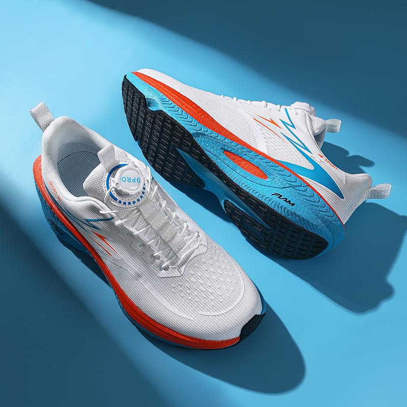 Light and Breathable Men's Sports Running Shoes Shock-absorbing Popcorn Rebound Wear-resistant Sweat-absorbing Casual Running Shoes Physical Test